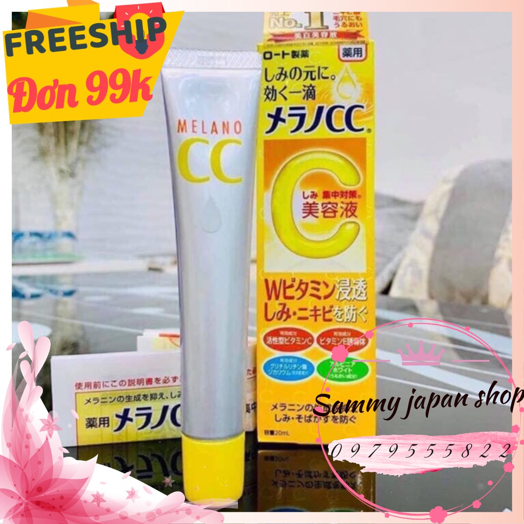 [ĐỦ BILL ✅ ] Serum Vitamin C hỗ trợ điều trị nám, mụn CC Melano 20ml. Hàng Nội Địa Nhật Bản.