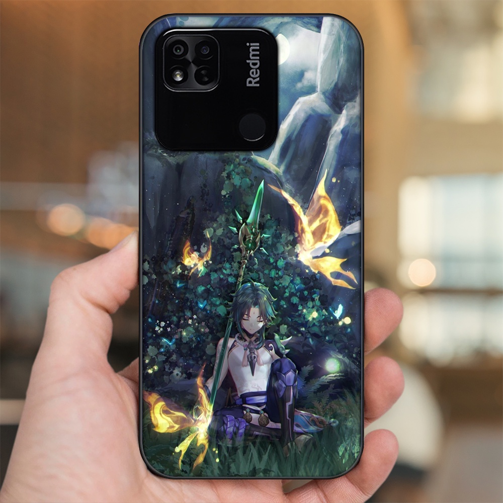 Ốp lưng Xiaomi Redmi 10A viền đen in hình Xiao Genshin Impact