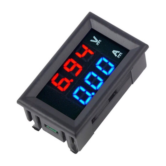 Đồng hồ đo hiển thị điện áp và cường độ dòng