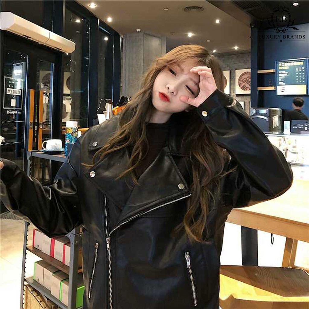 ✨HOT✨ ÁO KHOÁC DA NỮ OVERSIZE CHẤT MỀM DÁNG RỘNG THỜI TRANG THU ĐÔNG ULZZANG HÀN QUỐC | BigBuy360 - bigbuy360.vn