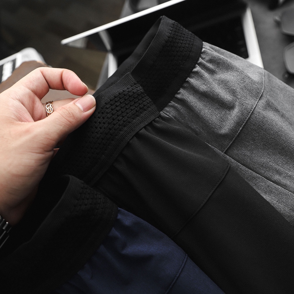 Quần Short Chạy Bộ, Quần Gym Nam chất vải xi mè siêu nhẹ, đàn hồi, thoải mái vận động 9719