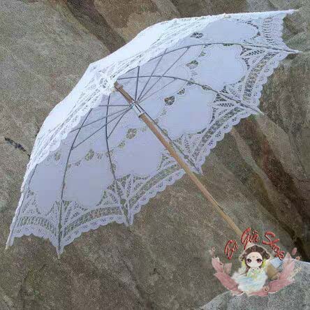 Ô dù ren cưới đạo cụ chụp hình trang trí