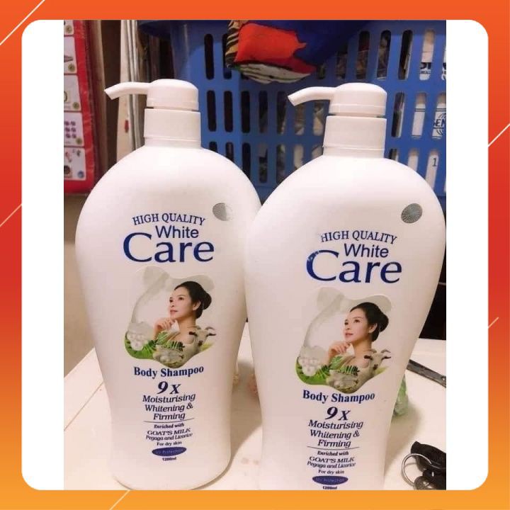 SỮA TẮM DÊ WHITE CARE 9X 1200ML⚡FREESHIP EXTRA⚡ SỮA TẮM CHO CẢ NHÀ