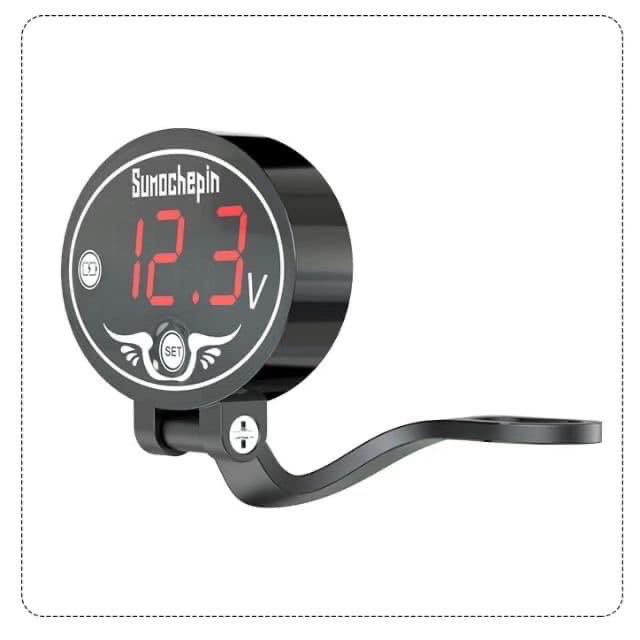 Đồng hồ báo Volt lắp chân gương.