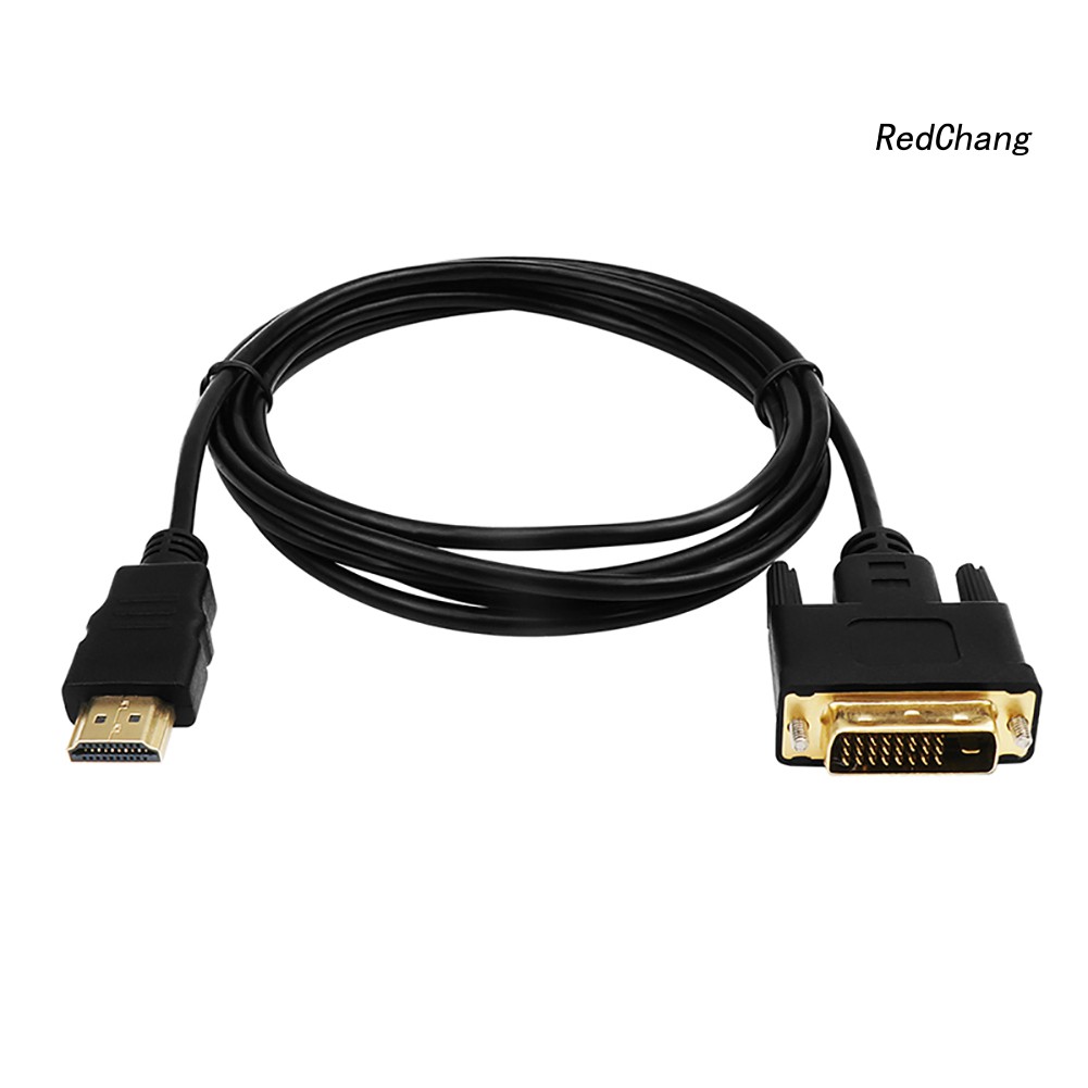 -SPQ- DOONJIEY 1m Durable Gold Plated DVI-D 24+1Pin Male to HDMI Digital Cable Lead