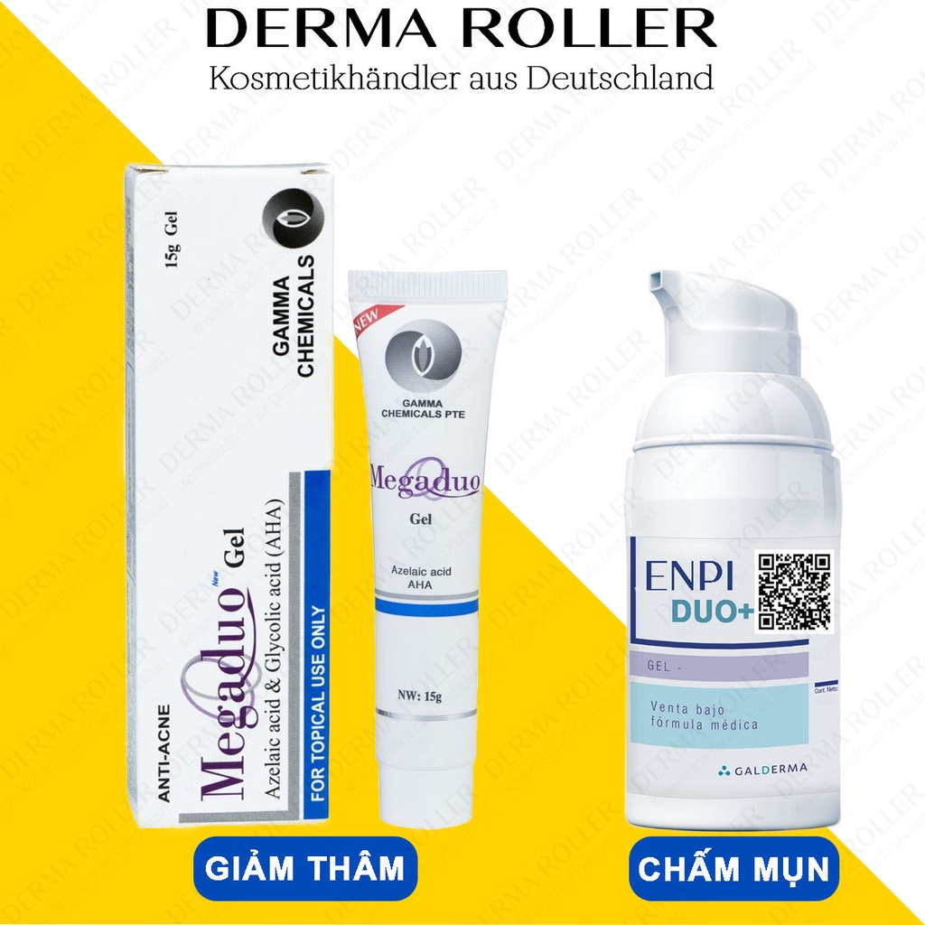 Gel Giảm Mụn Viêm Trứng Cá Thâm Mụn MEGADUO Gel 15g - Bản Plus Retinal 1.0 - ENPIDUO PLUS - ADAPALENE - ENPI DUO