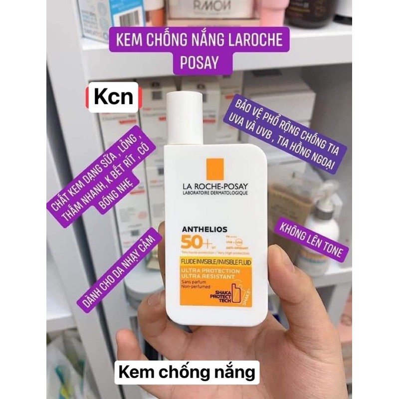 Kem Chống Nắng La Roche-Posay Anthelios 50 Mineral Ultra Light Suncreen Fluid Không Nhờn Rít SPF50+ (UVB + UVA) 50ml