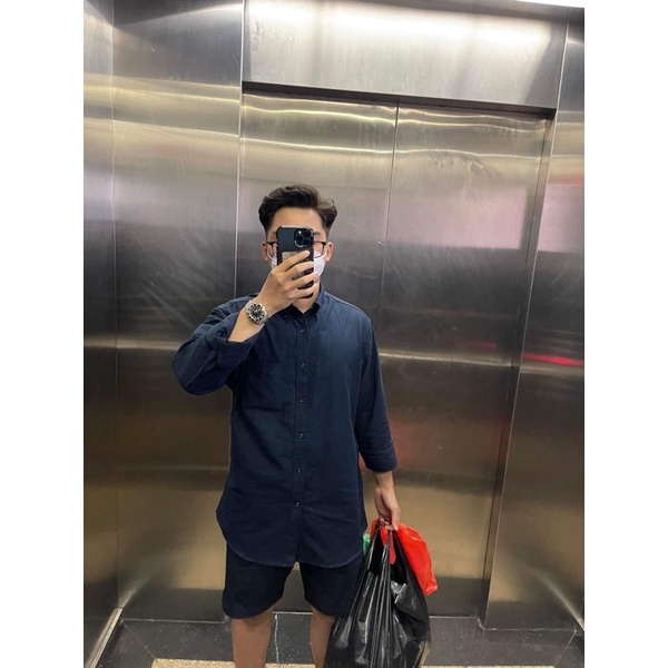 Áo sơ mi dài tay Uni oxford chính hãng
