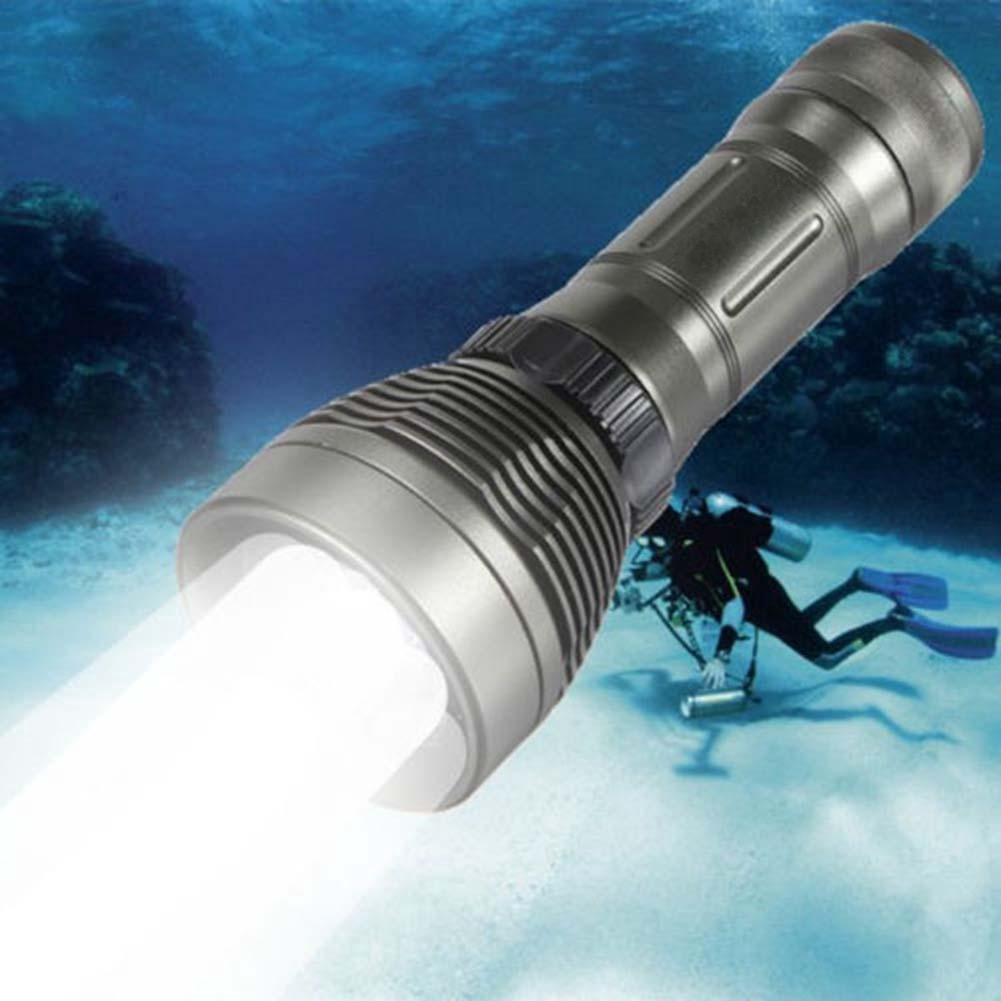 Super Bright 80m LED Diving Flashlight Torch Scuba Light Lamp Waterproof
