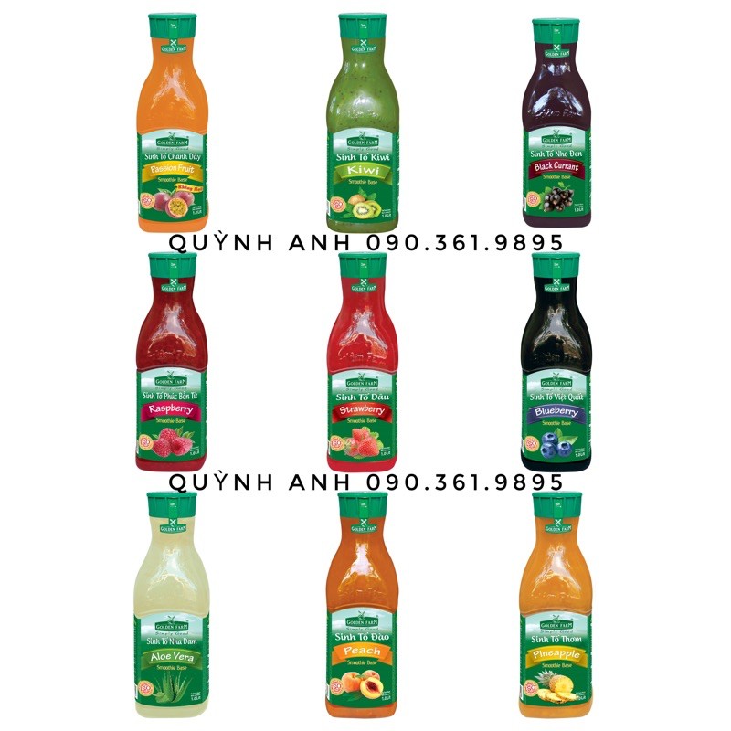 Sinh Tố Golden Farm Đủ Các Mùi Chai 1 Lít