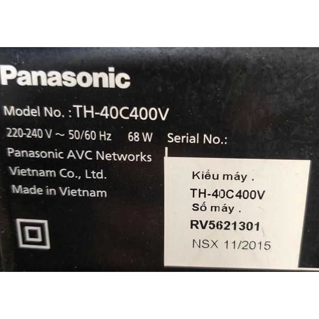 Pana 40C400V #40L2550 - Thanh 52 Led viền cho tivi Panasonic TH-40C400V và các dòng tương tự #XY597