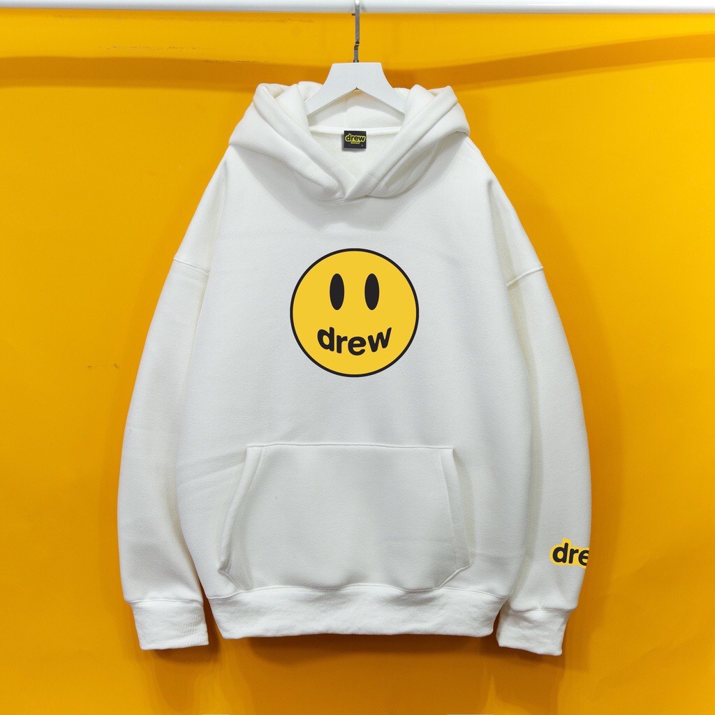 Áo Hoodie Drew House Mặt Cười Vải Nỉ Bông Cotton 100%