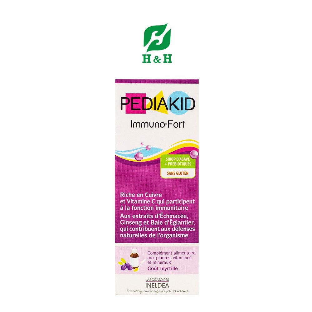 Siro PEDIAKID IMMUNO FORT giúp trẻ ăn ngon miệng, phát triển trí thông minh và tăng sức khỏe hệ miễn dịch - 125ml