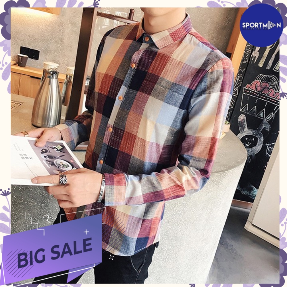 Áo sơ mi kẻ caro - SM87 | BigBuy360 - bigbuy360.vn