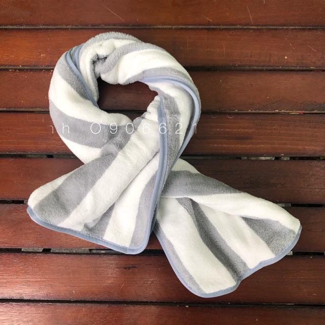 Khăn mặt lông cừu kẻ sọc to, Kt 30x50cm newtowwell