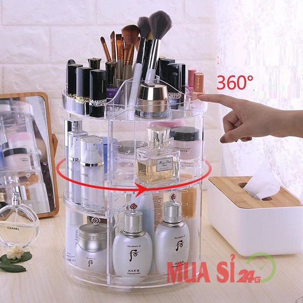 KỆ MỸ PHẨM XOAY 360 ĐỌ TIỆN LỢI SANG TRỌNG