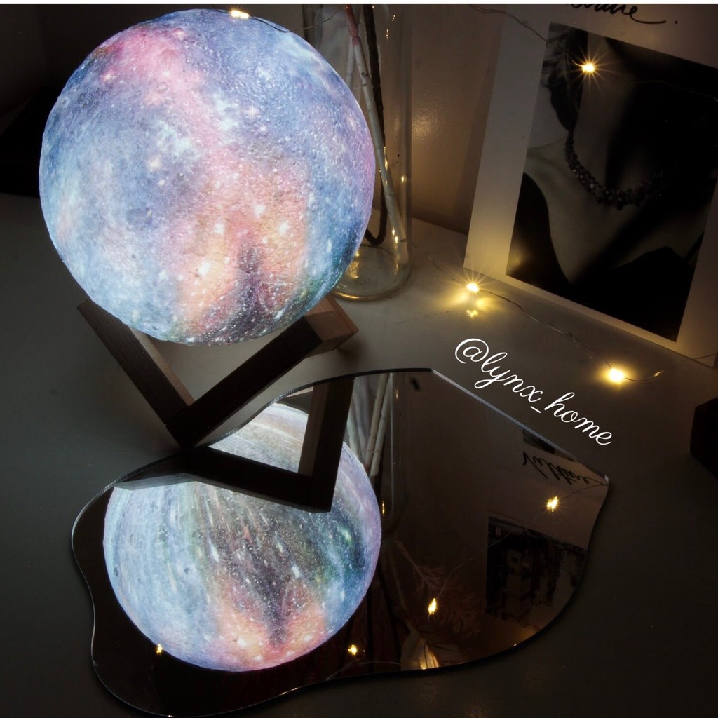 Đèn trang trí mặt trăng Galaxy 3D 16 màu Lynx Home cao cấp