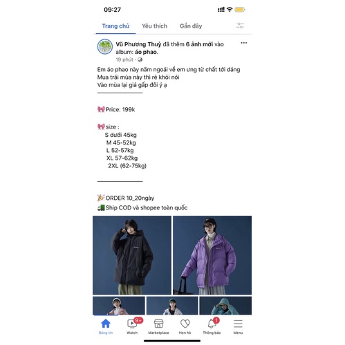 Áo phao có mũ nhiều màu sắc unisex nam nữ phong cách bao ấm