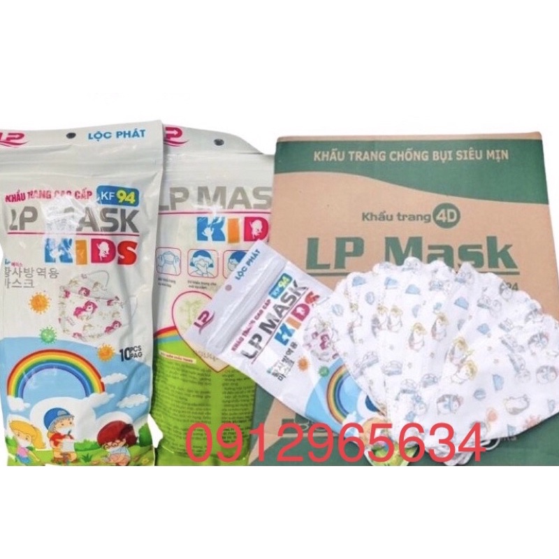 50c khẩu trang trẻ em 4 lớp cao cấp LP Mask kháng khuẩn ngăn bụi mịn chính hãng an toàn cho bé