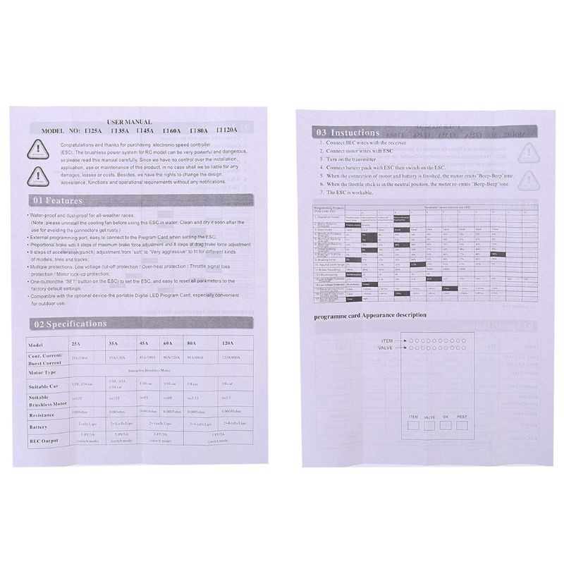 Bộ Điều Khiển Tốc Độ Không Chổi Than Esc Chống Nước Chống Bụi 45a 60a 80a 120a Cho Xe Hơi Điều Khiển Từ Xa 1 / 8 1 / 10 1 / 12