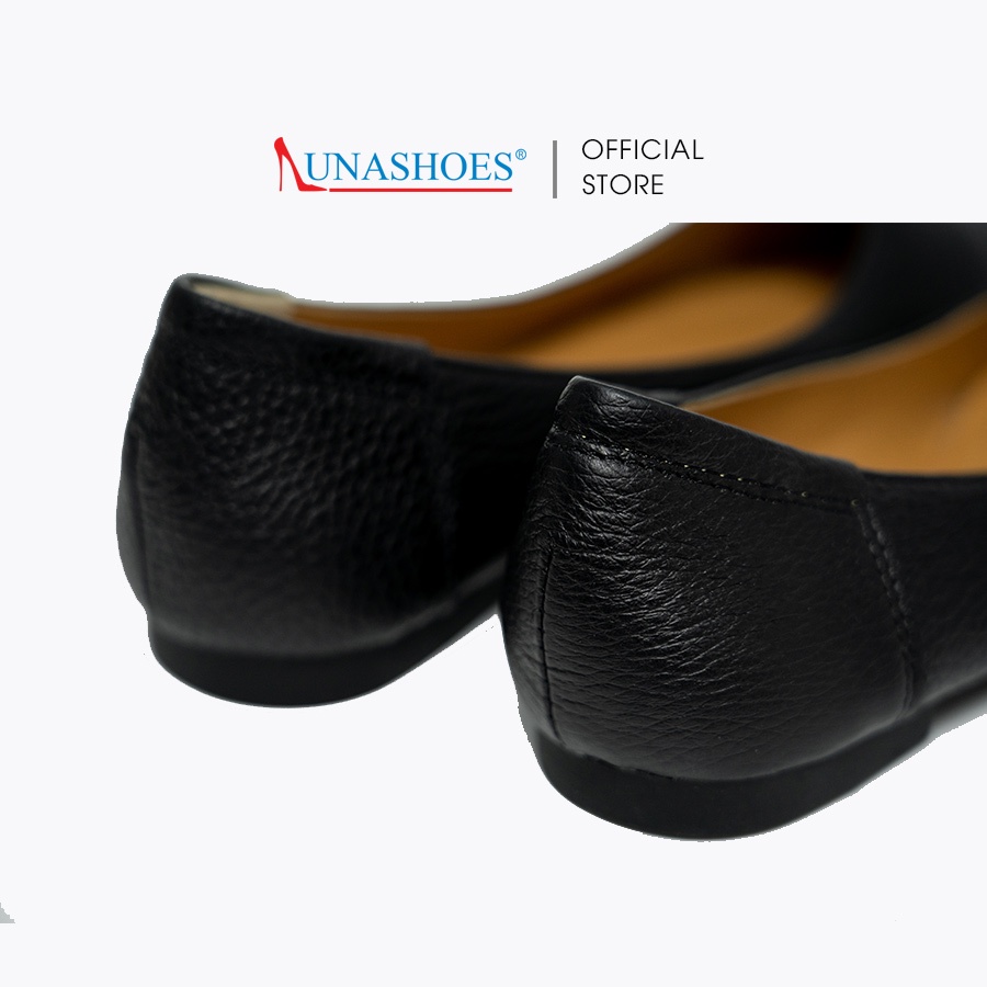 Giày đế bệt nữ LUNASHOES 1073 da bò mềm mũi tròn êm chân đế tpr chống trơn bảo hành 2 năm dễ phối đồ