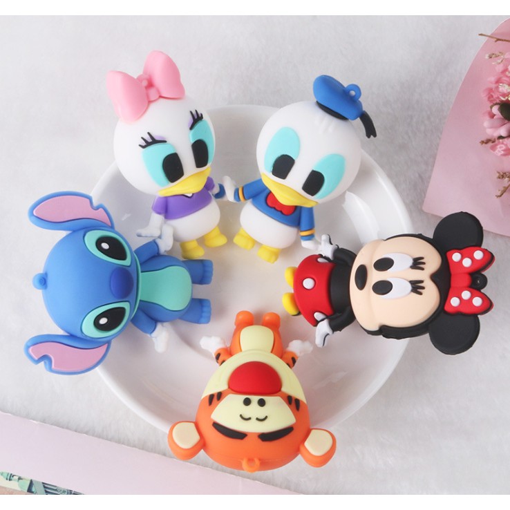 Mẫu búp bê size lớn Mickey, Minnie, Daisy, Donald, Pooh dùng làm móc khóa, charm Jibbitz, DIY