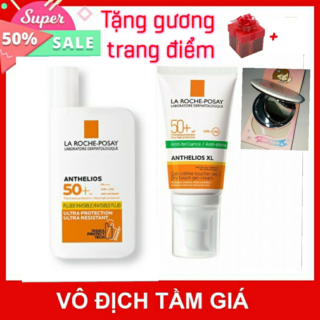 Kem Chống Nắng La Roche Posay Anthelios Dry Touch Gel-Cream ❤ Mẫu mới 2021❤ SPF50 Cho Da Dầu, Nhay Cả.m