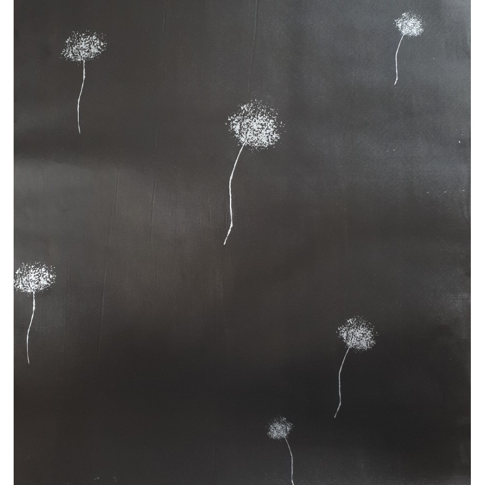 Decal giấy dán tường hoa bồ công anh đen