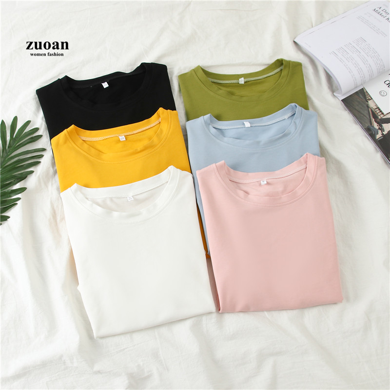 SUXI Áo Croptop Tay Dài Cổ Tròn Thiết Kế Dáng Rộng Thoải Mái