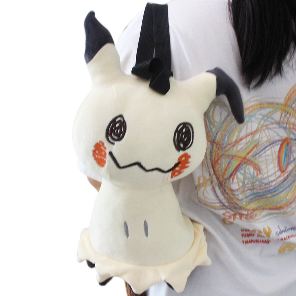 Ba Lô Đi Học Hình Pokemon Pikachu Mimikyu Nhồi Bông 40cm Sức Chứa Lớn Cho Bé