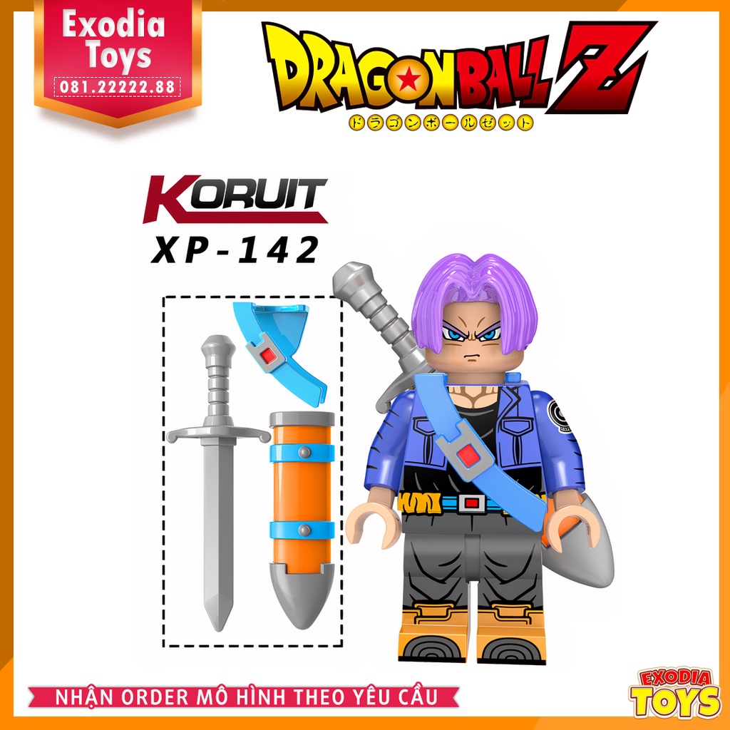 Xếp hình Minifigure Dragon Ball Nhân vật Trunks 7 viên ngọc rồng - Đồ Chơi Lắp Ghép Sáng Tạo - KORUIT KT1020