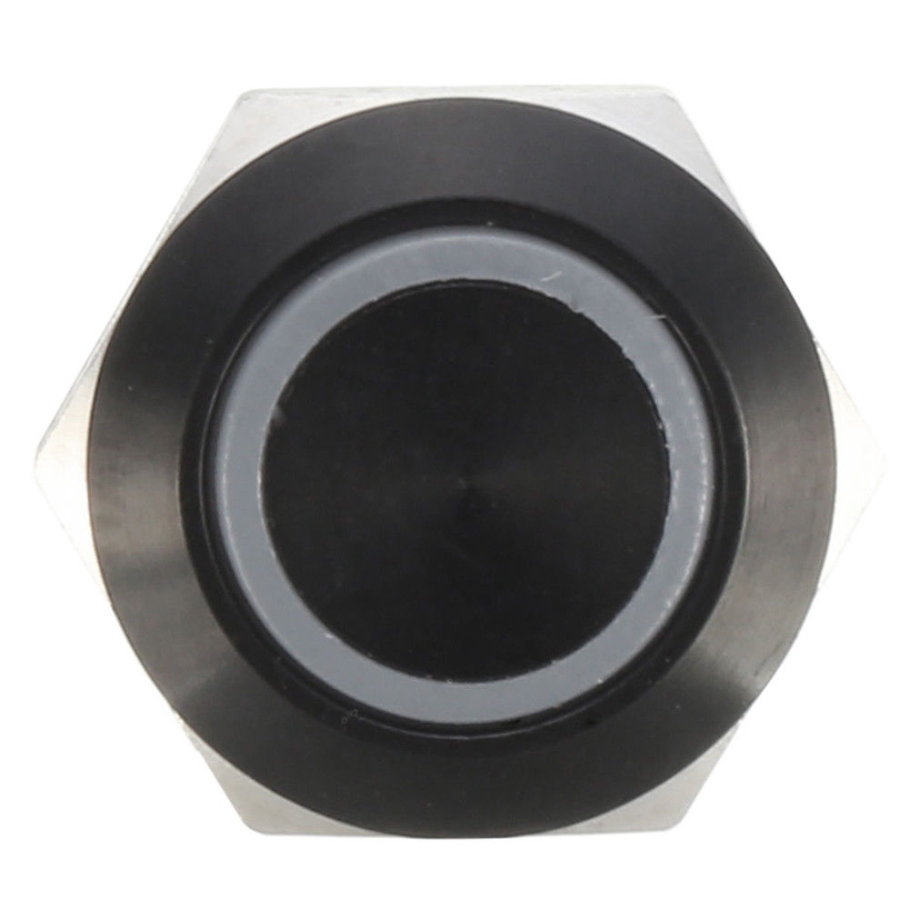 JANE Waterproof Electronics 12V 4Pin Metal Aluminum Black 12mm Push Button