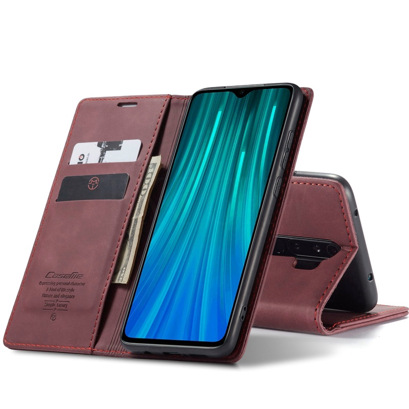 Bao da nắp gập kiêm giá đỡ kiểu ví sang trọng cho XIAOMI REDMI NOTE 8 K30 K20 PRO
