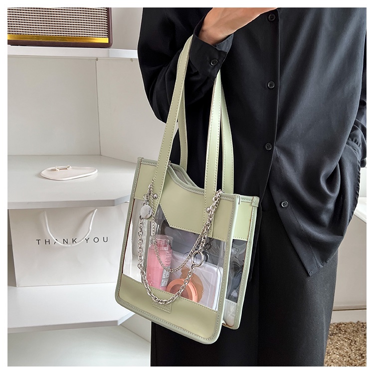 IELGY Túi Đeo Vai jelly Trong Suốt Thời Trang Dễ Phối Đồ Cho Nữ