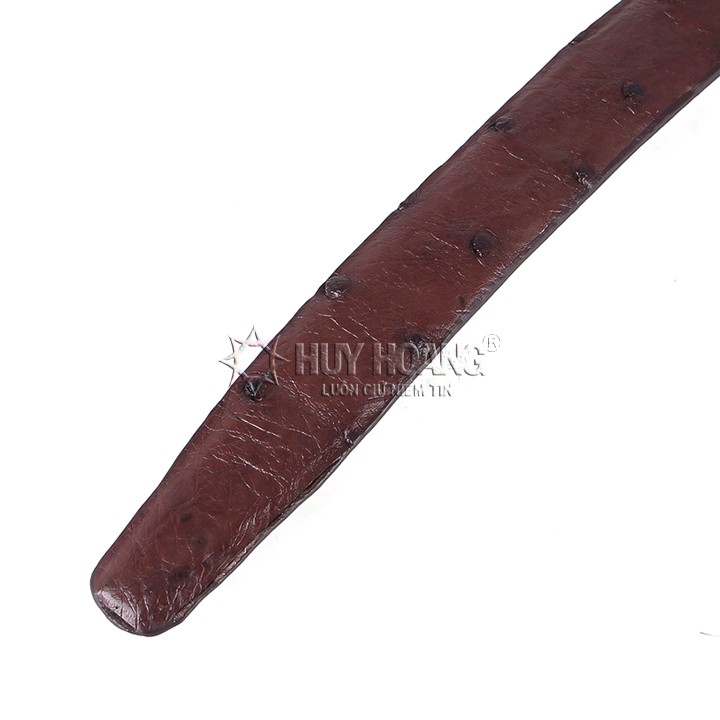 Thắt lưng nữ da đà điểu Huy Hoàng da hột màu nâu đất HP5422