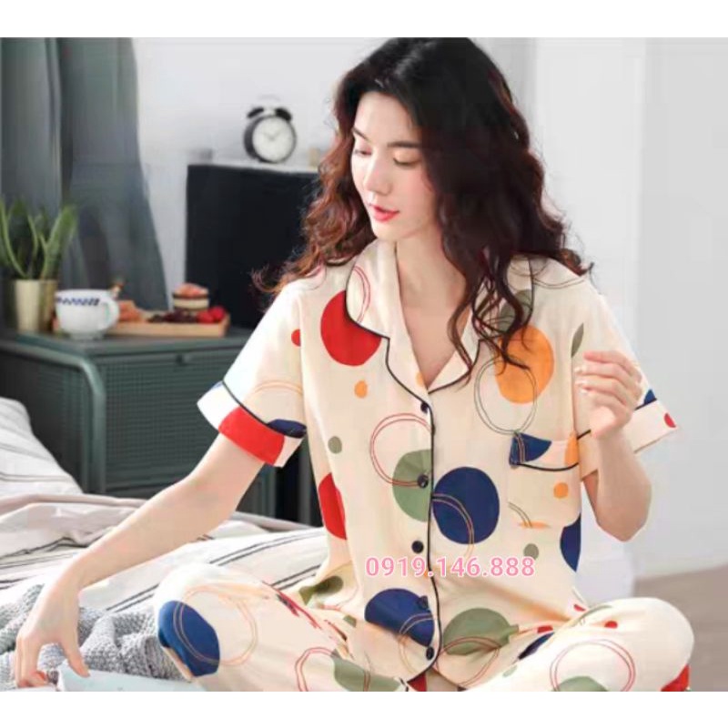 Pyjama lụa Quảng Châu loại 1 đồ bộ mặc nhà | BigBuy360 - bigbuy360.vn