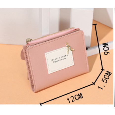 Ví nữ mini cao cấp ngắn cute nhỏ gọn bỏ túi thời trang giá rẻ LADONA VN3