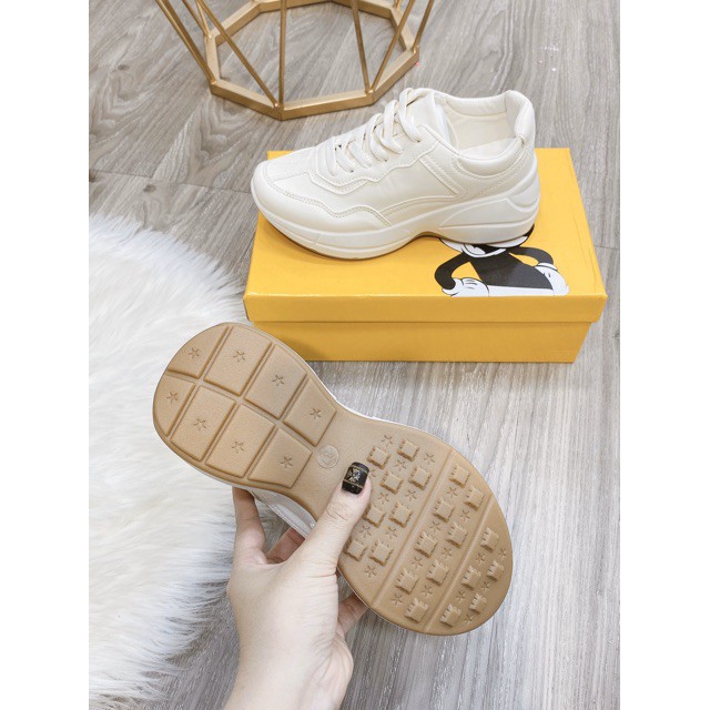 Giày thể thao sneaker trắng đế nâu fullbox hàng quảng châu cao cấp