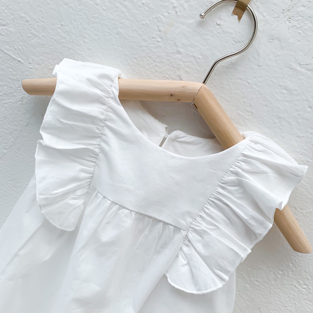 Đầm Sát Nách Dáng Rộng Màu Trơn Cho Bé Gái Sơ Sinh