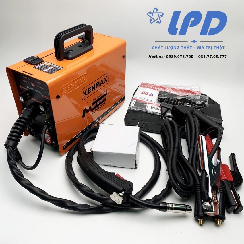 Máy hàn Kenmax MIG Mini 200 3 chức năng hàn mig không dùng khí hàn mig dùng khí hàn que bảo hành chính hãng KMMIG200