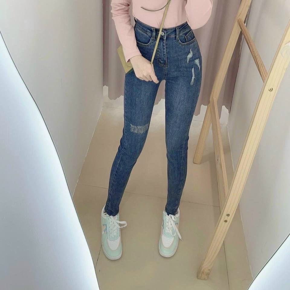 Quần jean 9 tấc BigSize lưng cao, co dãn mạnh, tu lai 4224 MLJ