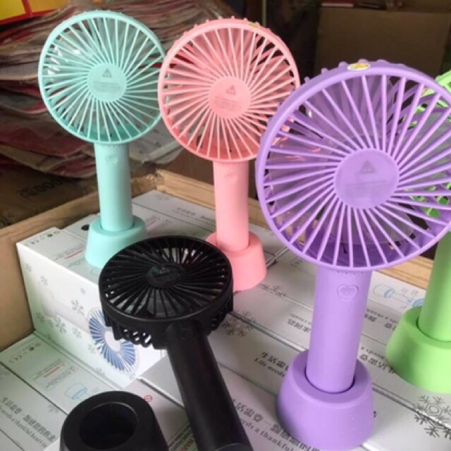 Quạt siêu cấp N9, Quạt 4 cánh cầm tay Mini có đế - Hàng Loại 1