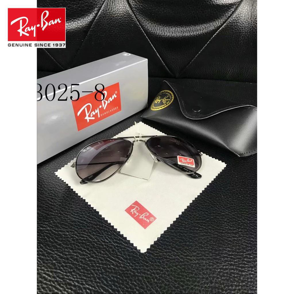 (Hàng Mới Về) Kính Mát Ray / Ban 3025 58 Aviator 918731 Đế Trong Suốt Màu Xanh Cát