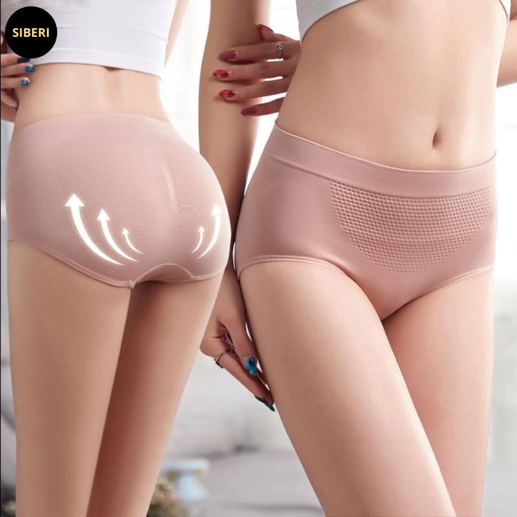 Quần lót nữ xuất nhật nâng mông, gen bụng, kháng khuẩn chất cotton co giãn 4 chiều- Siberi