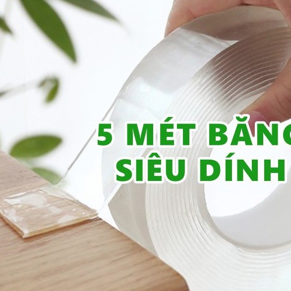 Băng keo 2 mặt siêu dính Acrylic keo dán tường băng keo dán tranh trang trí Đồ gia dụng băng dính tường decor nhà CBK