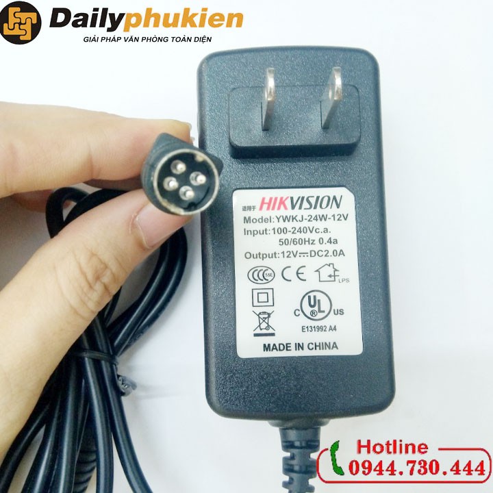 Adapter nguồn đầu ghi Hikvision 12v 2a 4 pin