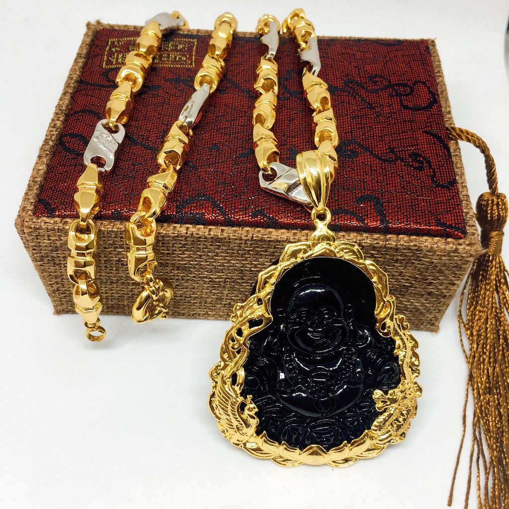 Dây Chuyền Nam Vip Bạc Thái Mạ Vàng, Vòng Cổ Nam Phong Cách | Jewelry Bảo Tín LNMS09 (dây và mặt) ( Màu Vàng)