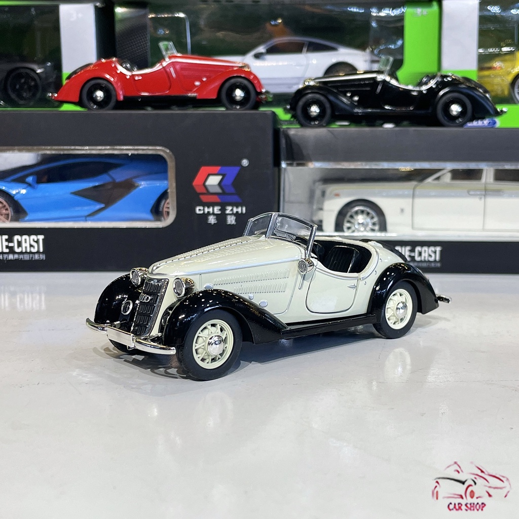 Mô hình xe cổ Audi Wanderer W25K Roadter 1936 tỉ lệ 1:32 hãng Chezhi 3 màu