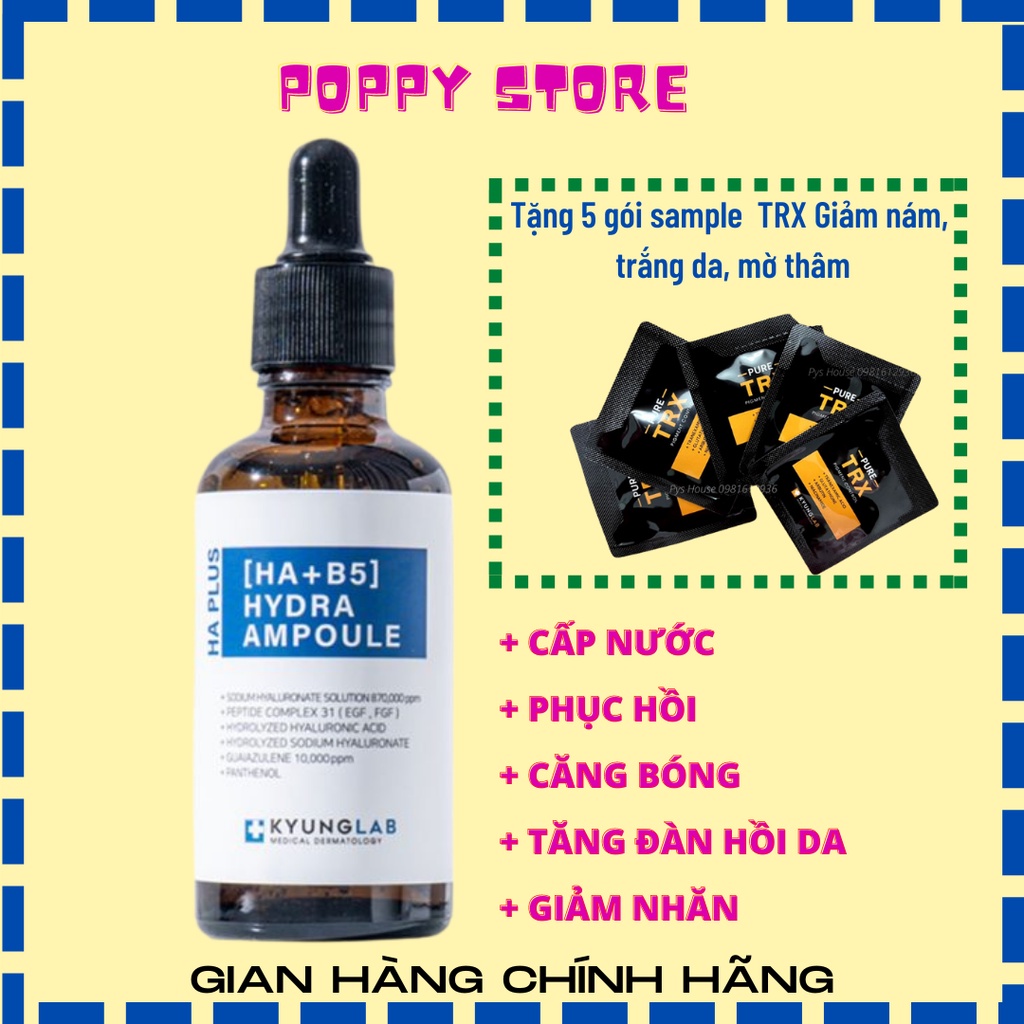 Serum HA B5 Kyung Lab Hydra Ampoule cấp ẩm căng bóng trắng da 50ml