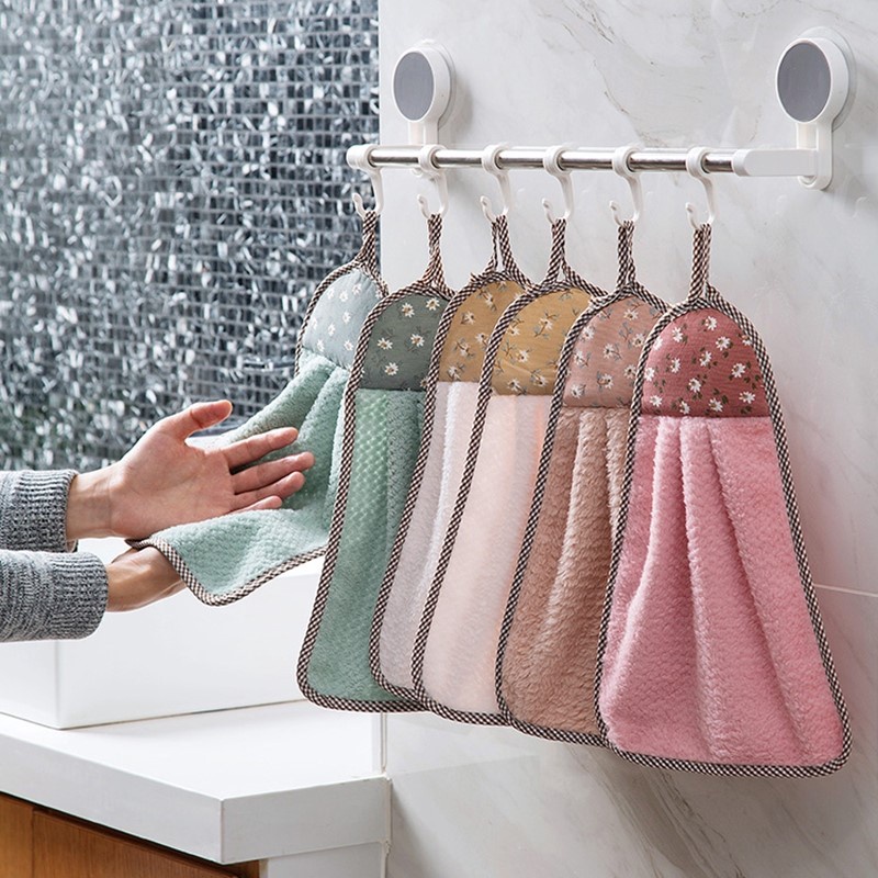 1 Khăn Lau Chén Dĩa Dày Dặn Thấm Hút Nước Không Bị Rụng Lông
